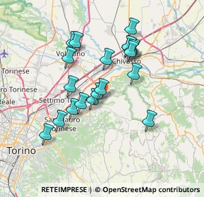 Mappa Strada Val Baudana, 10090 Gassino Torinese TO, Italia (6.357)