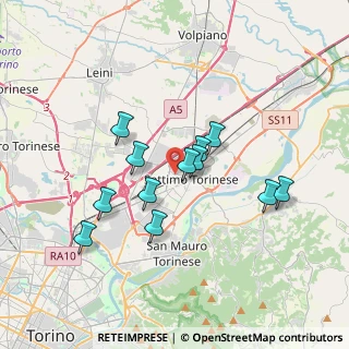 Mappa Via Guglielmo Oberdan, 10036 Settimo Torinese TO, Italia (3.03417)