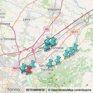 Mappa Via Guglielmo Oberdan, 10036 Settimo Torinese TO, Italia (3.83067)