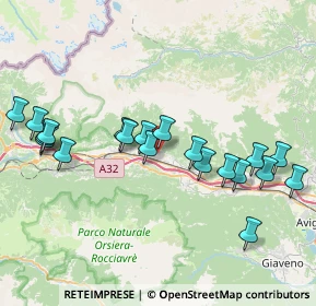 Mappa 10050 Bruzolo TO, Italia (8.3035)