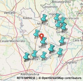 Mappa Via Valle, 27020 Semiana PV, Italia (13.85684)