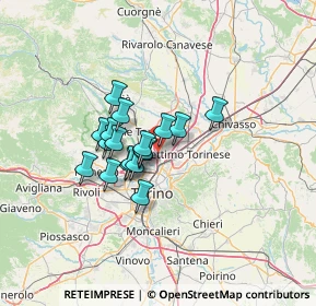 Mappa Via Tiziano Vecellio, 10079 Mappano TO, Italia (8.99611)