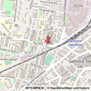 Mappa Via Leinì, 13, 10036 Settimo Torinese, Torino (Piemonte)