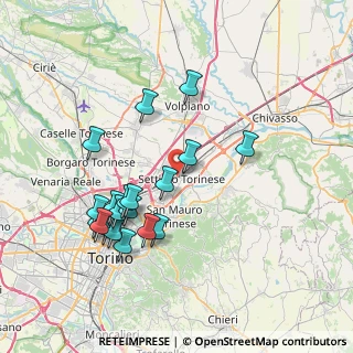 Mappa Via Trieste, 10036 Settimo Torinese TO, Italia (7.626)