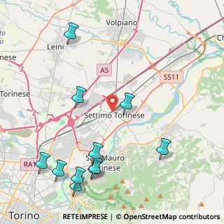 Mappa Piazza degli Alpini, 10036 Settimo Torinese TO, Italia (5.32091)