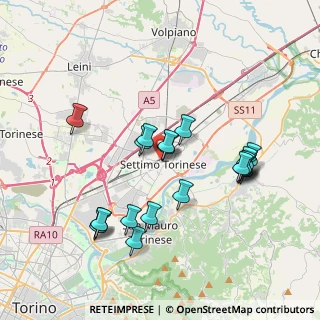 Mappa Piazza degli Alpini, 10036 Settimo Torinese TO, Italia (3.6915)