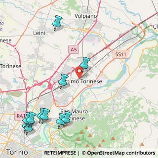 Mappa Piazza degli Alpini, 10036 Settimo Torinese TO, Italia (5.97636)