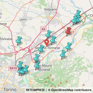 Mappa Piazza degli Alpini, 10036 Settimo Torinese TO, Italia (4.92313)