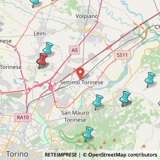 Mappa Piazza degli Alpini, 10036 Settimo Torinese TO, Italia (6.77538)