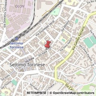 Mappa Via Castiglione, 22, 10036 Settimo Torinese, Torino (Piemonte)
