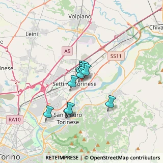 Mappa Via P. Levi, 10036 Settimo Torinese TO, Italia (2.05455)