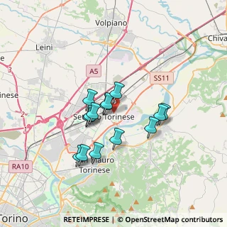 Mappa Via P. Levi, 10036 Settimo Torinese TO, Italia (2.72286)