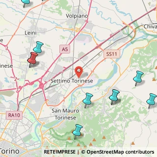 Mappa Via P. Levi, 10036 Settimo Torinese TO, Italia (6.81077)