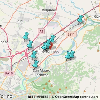 Mappa Via P. Levi, 10036 Settimo Torinese TO, Italia (3.09091)