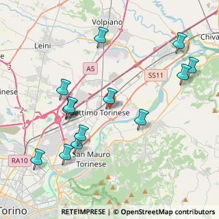 Mappa Via P. Levi, 10036 Settimo Torinese TO, Italia (4.53714)
