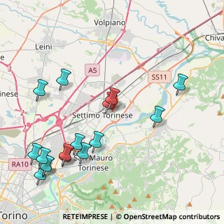 Mappa Via P. Levi, 10036 Settimo Torinese TO, Italia (5.06375)