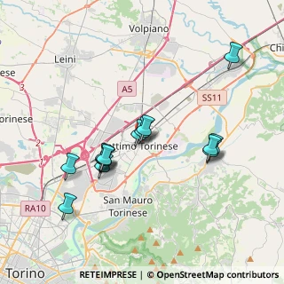Mappa Via Michelangelo Buonarroti, 10036 Settimo Torinese TO, Italia (3.45143)
