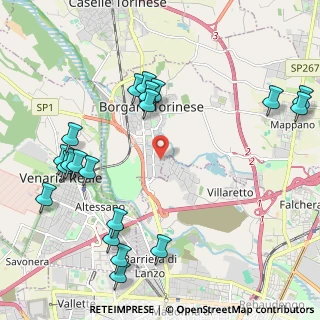 Mappa Via Veneto, 10071 Borgaro Torinese TO, Italia (2.6055)
