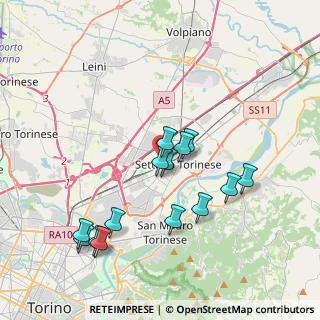 Mappa Via Alexander Fleming, 10036 Settimo Torinese TO, Italia (3.74929)