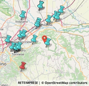 Mappa Regione S. Dalmazzo, 10090 Rivalba TO, Italia (9.255)