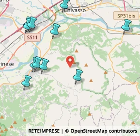 Mappa Regione S. Dalmazzo, 10090 Rivalba TO, Italia (4.96091)