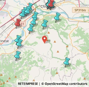 Mappa Regione S. Dalmazzo, 10090 Rivalba TO, Italia (5.1705)