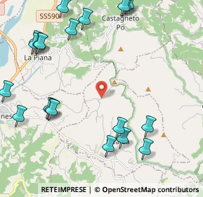 Mappa Regione S. Dalmazzo, 10090 Rivalba TO, Italia (2.7895)