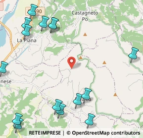 Mappa Regione S. Dalmazzo, 10090 Rivalba TO, Italia (3.08333)