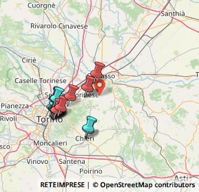 Mappa Regione S. Dalmazzo, 10090 Rivalba TO, Italia (13.7755)