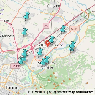 Mappa Via Gaetano Donizetti, 10036 Settimo Torinese TO, Italia (4.11917)