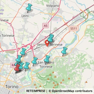 Mappa Via Gaetano Donizetti, 10036 Settimo Torinese TO, Italia (5.22)
