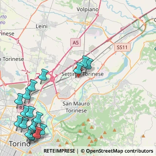 Mappa Via Gaetano Donizetti, 10036 Settimo Torinese TO, Italia (6.768)
