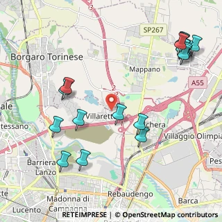 Mappa Via Benvenuto Cellini, 10071 Borgaro torinese TO, Italia (2.66333)