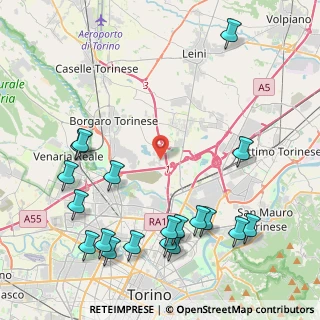 Mappa Via Benvenuto Cellini, 10071 Borgaro torinese TO, Italia (5.39526)