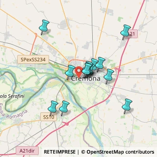 Mappa Via Guido Grandi, 26100 Cremona CR, Italia (2.88571)