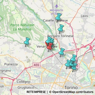 Mappa Via Pavesio, 10078 Venaria Reale TO, Italia (3.30167)