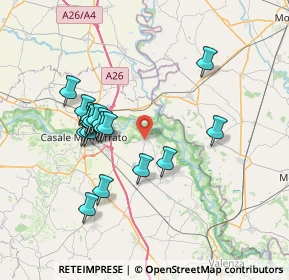 Mappa Via Giuseppe Garibaldi, 15040 Frassineto Po AL, Italia (6.72889)