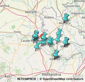 Mappa Via Giuseppe Garibaldi, 15040 Frassineto Po AL, Italia (10.825)