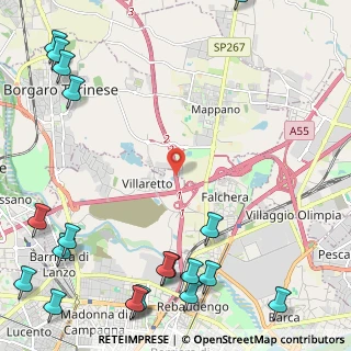 Mappa Raccordo Torino - Caselle, 10071 Borgaro torinese TO, Italia (3.5995)