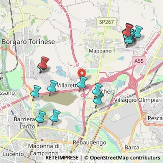 Mappa Raccordo Torino - Caselle, 10071 Borgaro torinese TO, Italia (2.60444)