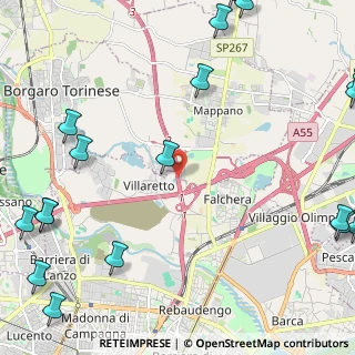 Mappa Raccordo Torino - Caselle, 10071 Borgaro torinese TO, Italia (3.61889)