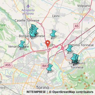 Mappa Raccordo Torino - Caselle, 10071 Borgaro torinese TO, Italia (4.20706)