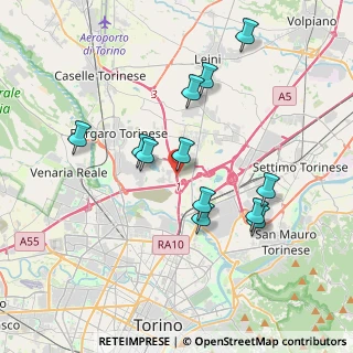 Mappa Raccordo Torino - Caselle, 10071 Borgaro torinese TO, Italia (3.535)
