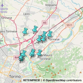 Mappa Via della Costituzione, 10036 Settimo Torinese TO, Italia (3.45462)