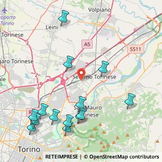 Mappa Via della Costituzione, 10036 Settimo Torinese TO, Italia (5.29929)