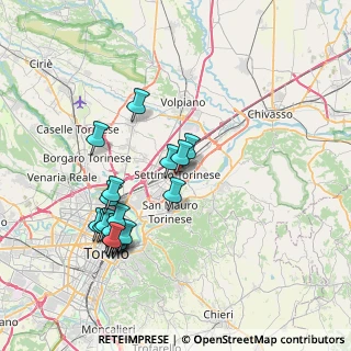 Mappa Via Chiomo, 10036 Settimo Torinese TO, Italia (7.8355)