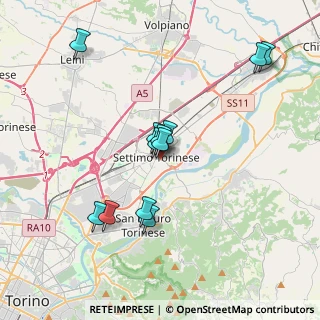 Mappa Via Luigi Settembrini, 10036 Settimo Torinese TO, Italia (3.4225)