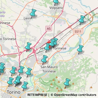 Mappa Via Edmondo de Amicis, 10036 Settimo Torinese TO, Italia (6.3975)
