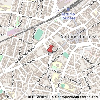 Mappa Via Torino, 1, 10036 Settimo Torinese TO, Italia, 10036 Settimo Torinese, Torino (Piemonte)