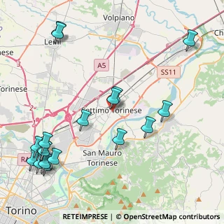Mappa Piazza Vittorio Veneto, 10036 Settimo Torinese TO, Italia (5.42389)